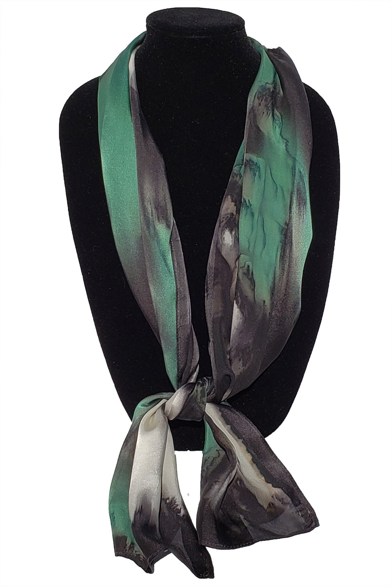 17" x 72" Hand Painted Silk Satin Stripe Scarves - Silk Sensations