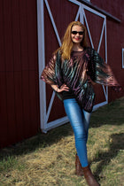 Ponchos- Twig Pattern - Silk Sensations